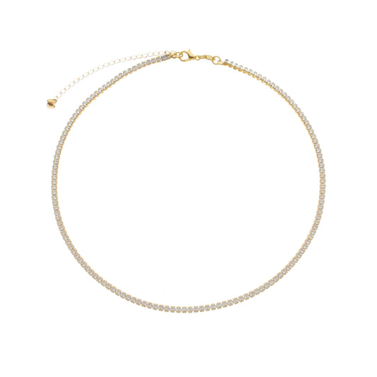 Colar choker dourado Riviera Cristal Simplicité