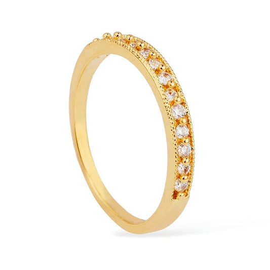 Anel dourado Bague Alliance Sertie Simplicité