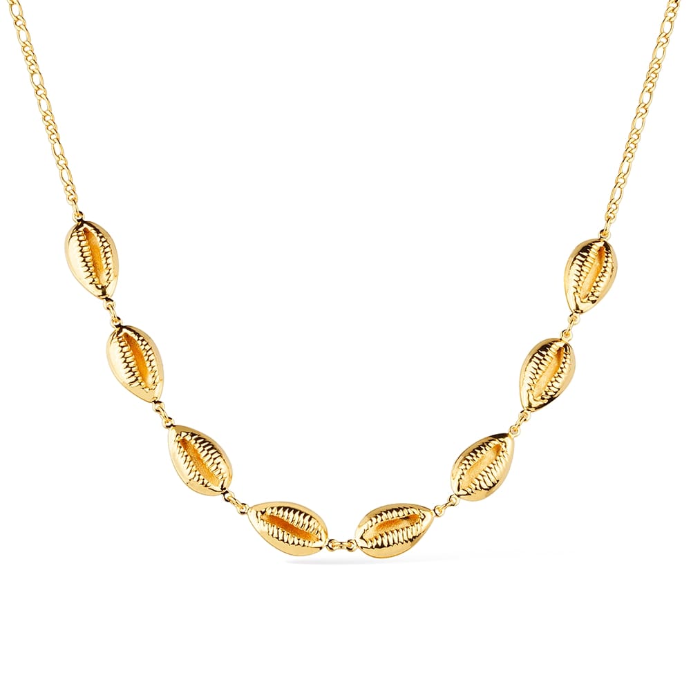 Colar dourado búzios Collier Marin Simplicité