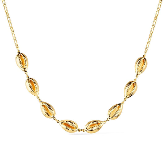 Colar dourado búzios Collier Marin Simplicité