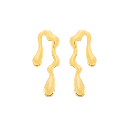 Brinco dourado Larme Organique Simplicité
