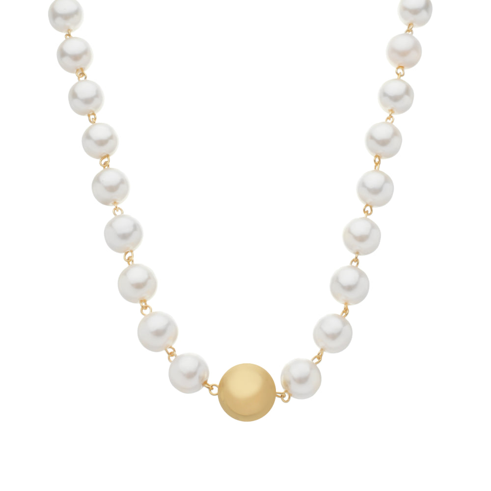 Colar dourado Perle et Sphère Simplicité
