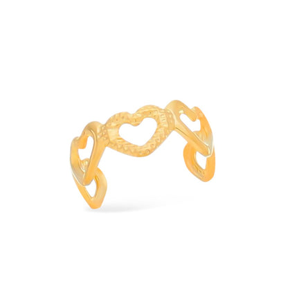 Piercing dourado Micro Cœurs Simplicité
