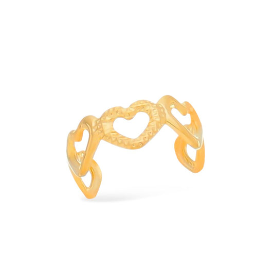 Piercing dourado Micro Cœurs Simplicité