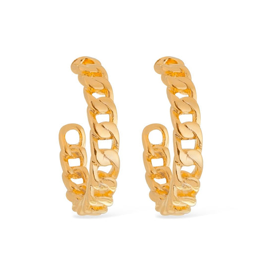 Brinco dourado Anneau Chaîne Simplicité