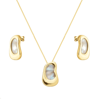 Conjunto dourado Ensemble Nacre Précieuse Simplicité