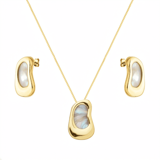 Conjunto dourado Ensemble Nacre Précieuse Simplicité