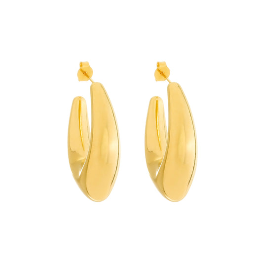 Brinco dourado Coquillage Organique Simplicité