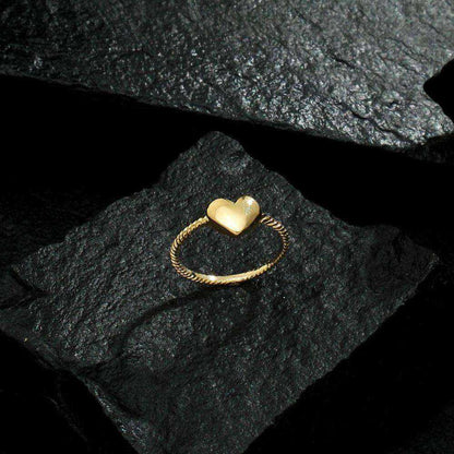 Anel Dourado de Falange Coração – Bague Phalange Cœur Simplicité