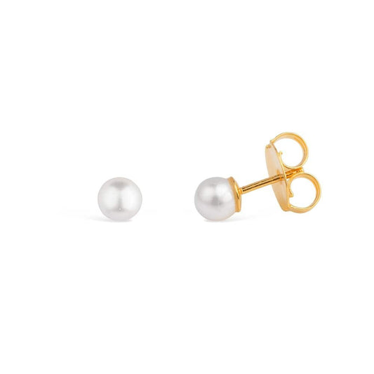 Brinco dourado clássico de pérola Perle Classique Simplicité