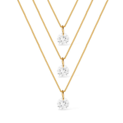 Colar dourado Triple Éclat Simplicité