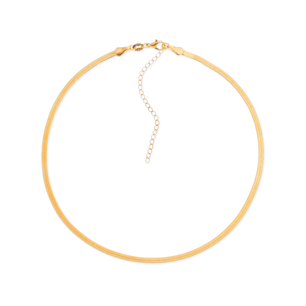 Colar choker dourado Ruban Simplicité