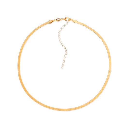Colar choker dourado Ruban Simplicité