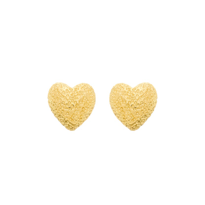 Brinco dourado Cœur Irrégulier Simplicité