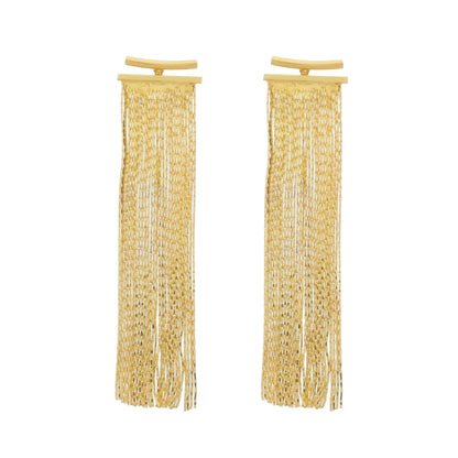 Brinco dourado Frange Précieuse Simplicité