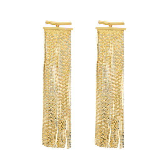 Brinco dourado Frange Précieuse Simplicité