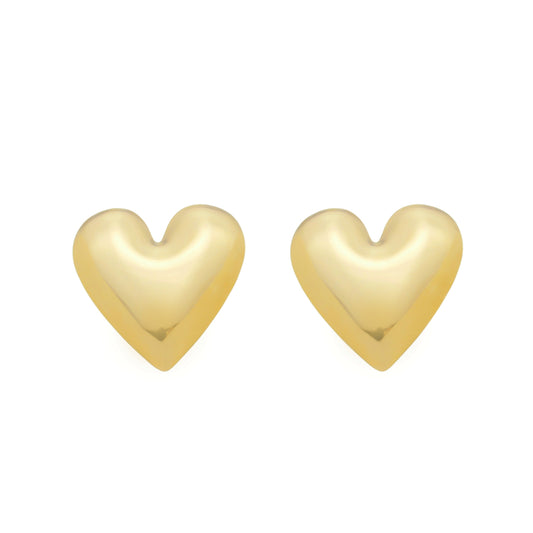 Brinco dourado Cœur Lisse Simplicité
