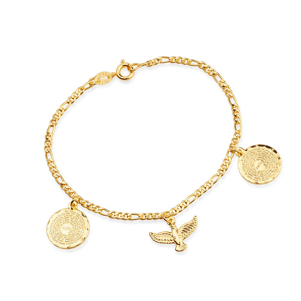 Pulseira dourada Bracelet du Notre Père Simplicité