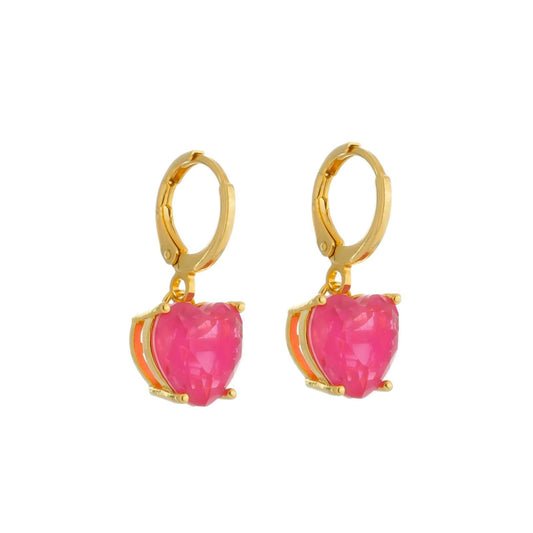 Brinco dourado Petit Cœur Rose Simplicité