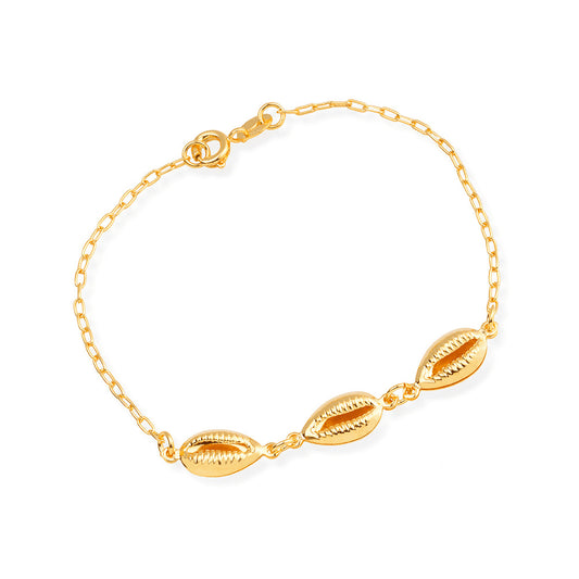 Pulseira dourada Bracelet Coquillage Simplicité