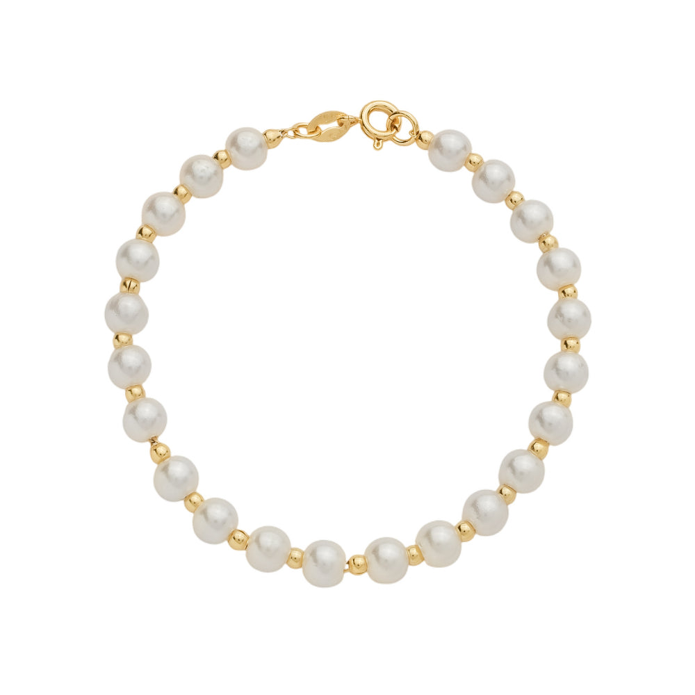 Pulseira pérolas e bolinhas Perles Douces Simplicité