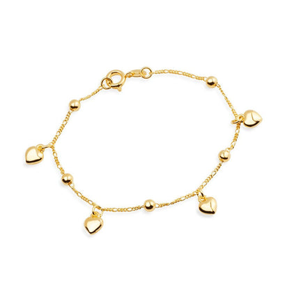 Pulseira dourada Cœurs Dorés Simplicité