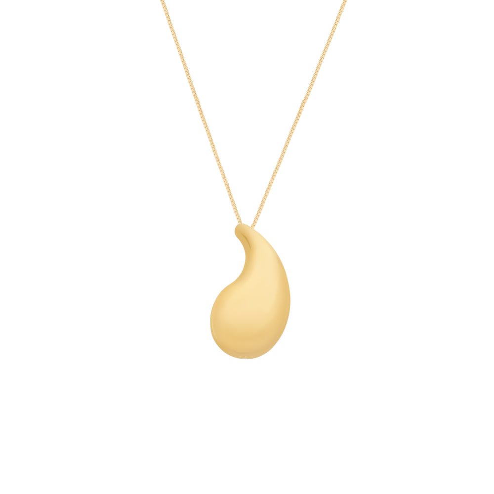 Colar dourado Larme Courbée Simplicité