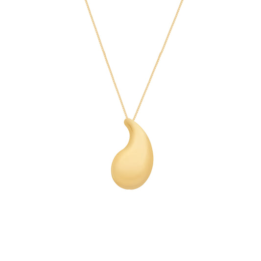 Colar dourado Larme Courbée Simplicité