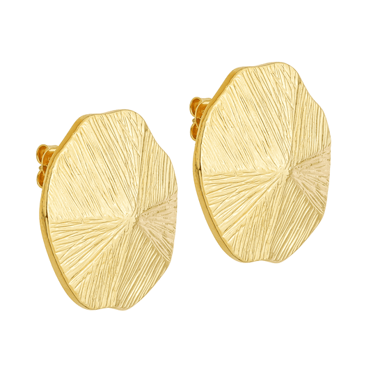 Brinco dourado círculo assimétrico Cercle Moderne Simplicité