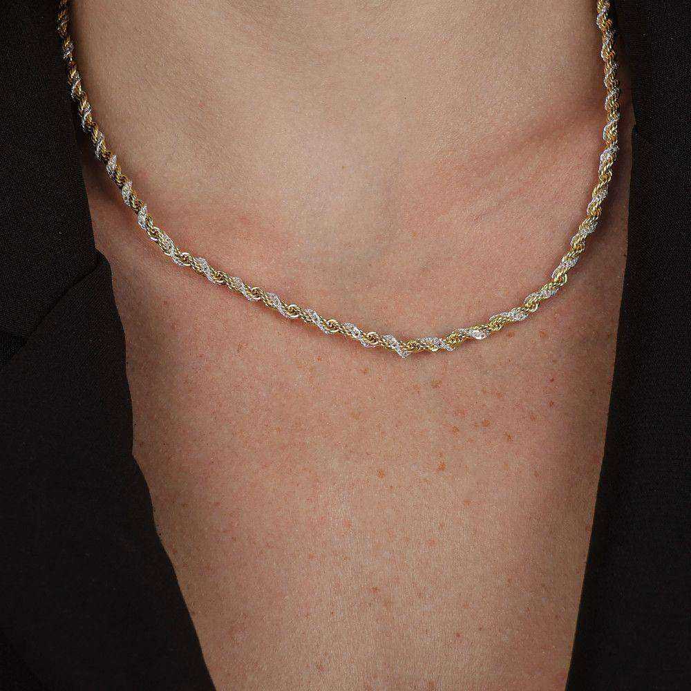 Colar bicolor Collier Bicolore Baiano Simplicité em detalhe