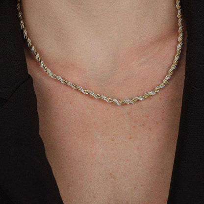 Colar bicolor Collier Bicolore Baiano Simplicité em detalhe