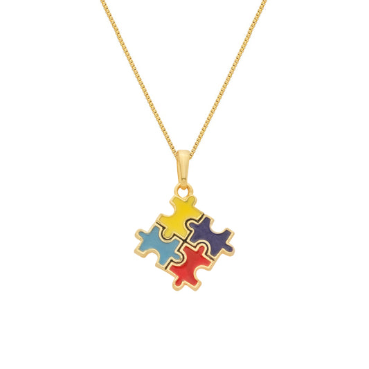 Colar autismo quebra-cabeça Puzzle du Cœur Simplicité