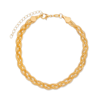 Pulseira dourada Bracelet Tressé Simplicité