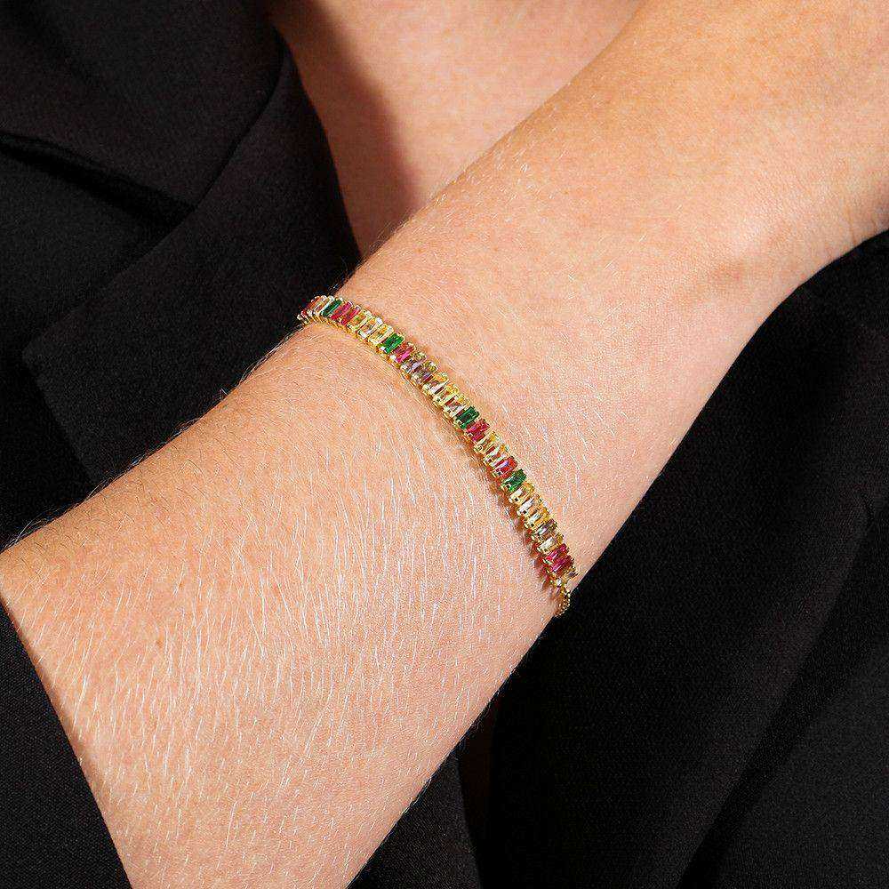 Pulseira dourada Bracelet Multicolore Simplicité em detalhe