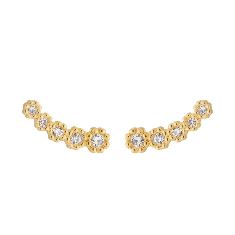 Brinco ear cuff dourado Ear Cuff Étoiles Simplicité
