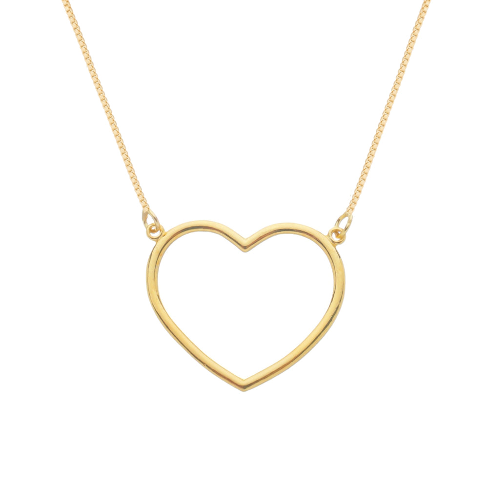 Colar dourado Cœur Ajouré Simplicité
