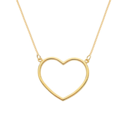 Colar dourado Cœur Ajouré Simplicité