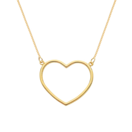 Colar dourado Cœur Ajouré Simplicité
