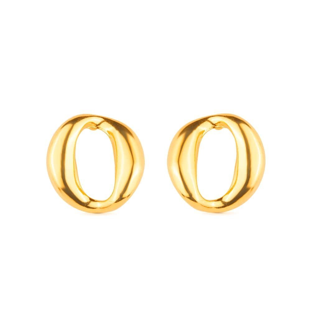 Brinco dourado elo de corrente Maillon Doré Simplicité
