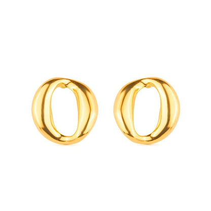 Brinco dourado elo de corrente Maillon Doré Simplicité