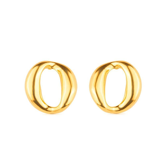 Brinco dourado elo de corrente Maillon Doré Simplicité