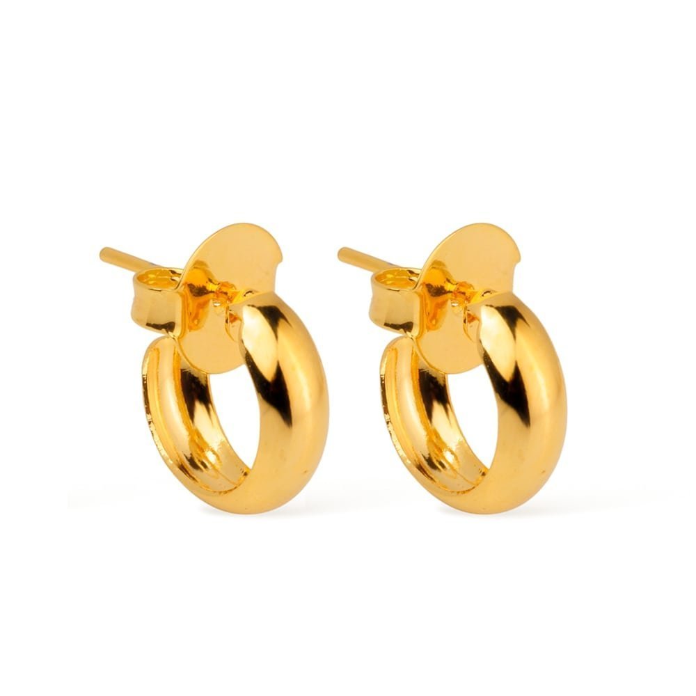 Brinco dourado argolinha simples Cercle Minute Simplicité