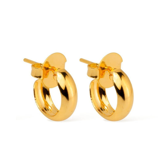 Brinco dourado argolinha simples Cercle Minute Simplicité
