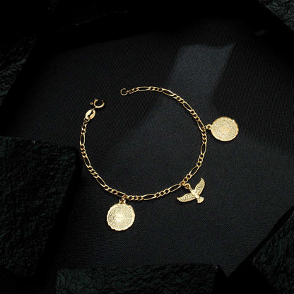 Pulseira Dourada Religiosa Pai Nosso e Espírito Santo – Bracelet du Notre Père Simplicité