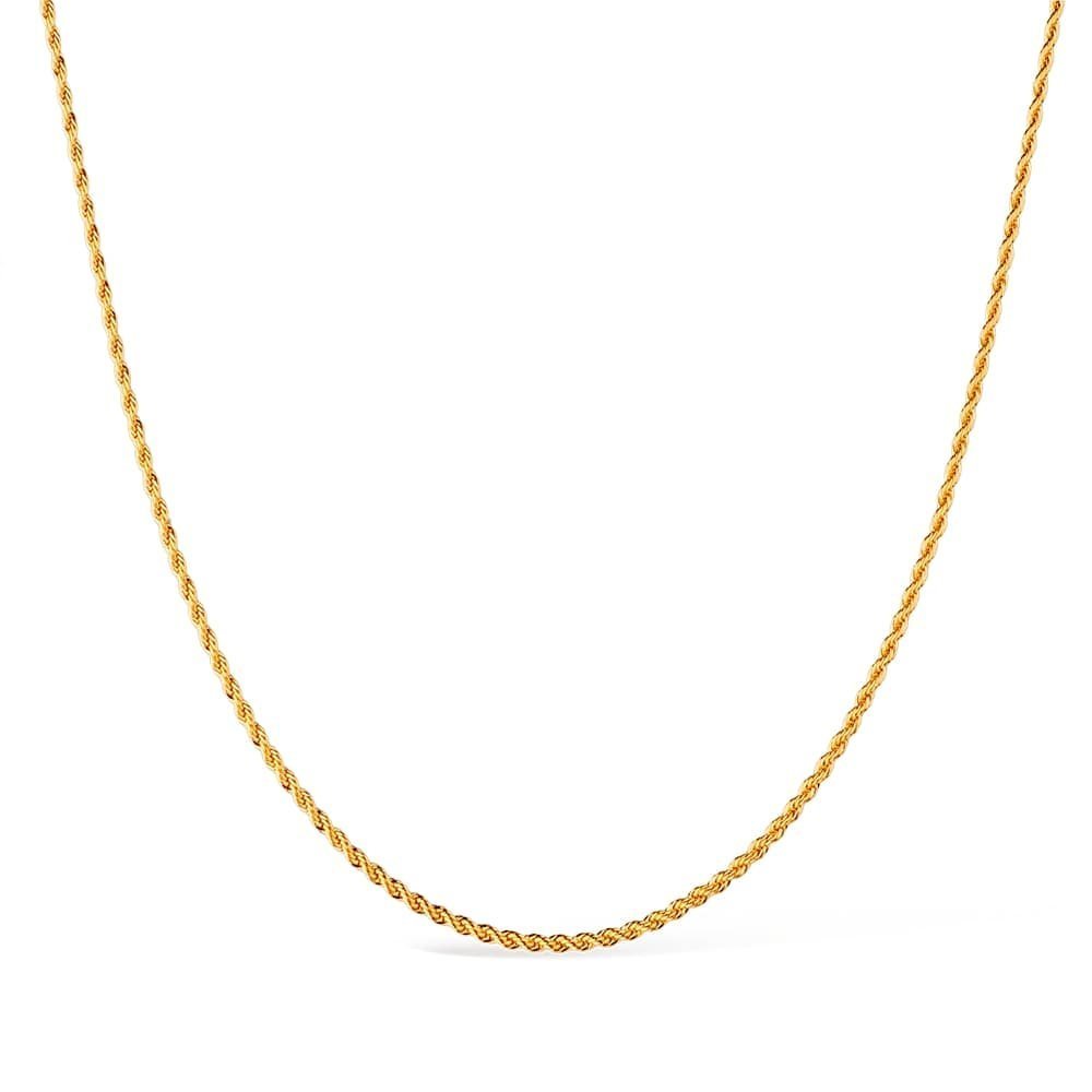 Colar baiano dourado Chaîne Royale Simplicité