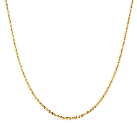 Colar baiano dourado Chaîne Royale Simplicité