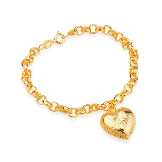 Pulseira dourada Maille et Cœur Simplicité
