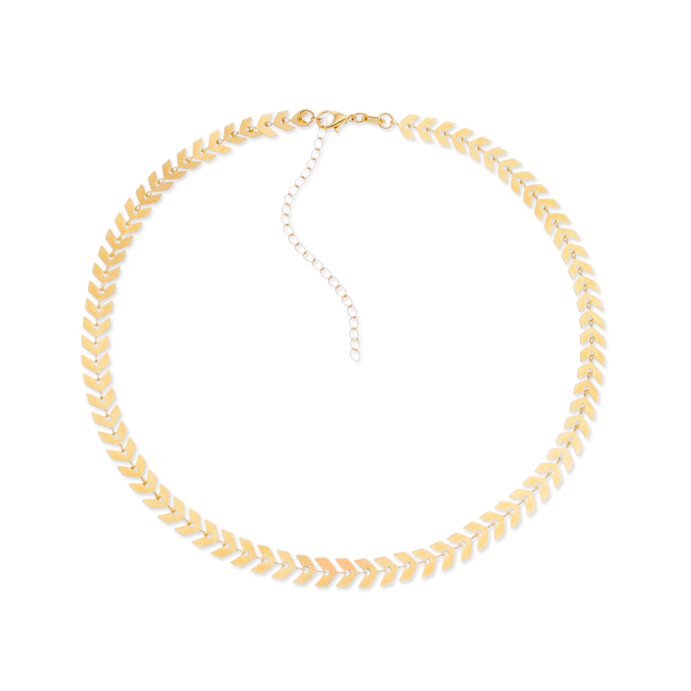 Colar choker dourado Flèche Simplicité