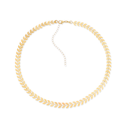 Colar choker dourado Flèche Simplicité