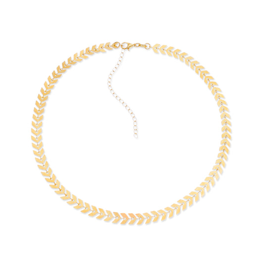 Colar choker dourado Flèche Simplicité